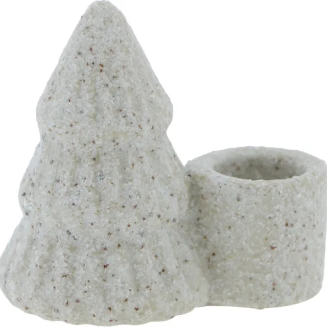 Home Society Tafel Kandelaar Kerstboom - Holly - 2 Stuks Beige