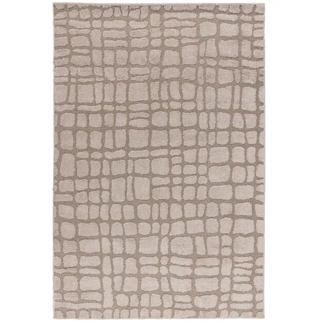 Dutch XXL Hoogpolig Vloerkleed | Tapijt | Lotus | Stenen | Beige