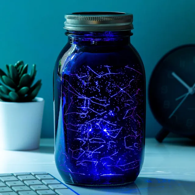 Gift Republic Star Catcher Lamp Blauw,Zilver,Zwart