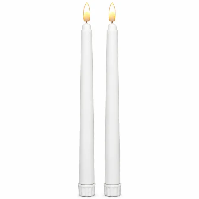 SWGOTA led kaarsen - 1 witte kaars met gladde lange schacht en kogelvormige lichtpunt, zonder afstandsbedieningsfunctie, voor tafel- en bruiloftdecoratie