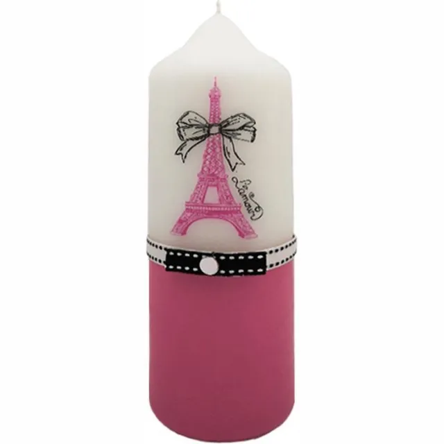Van Licht Liefdes Cadeau Love Cadeau Kaars Liefde Paris Rosé Wit/roos