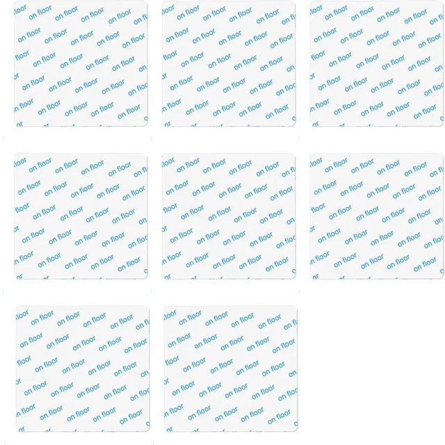 Imperatoris Vloerkleed Stoppers - Anti-krul Hoeken - Tapijt Grijpers - Zelfklevend en Herbruikbaar - Voorkomt Uitglijden - Set van 8 - Witt - 100 x 100 mm