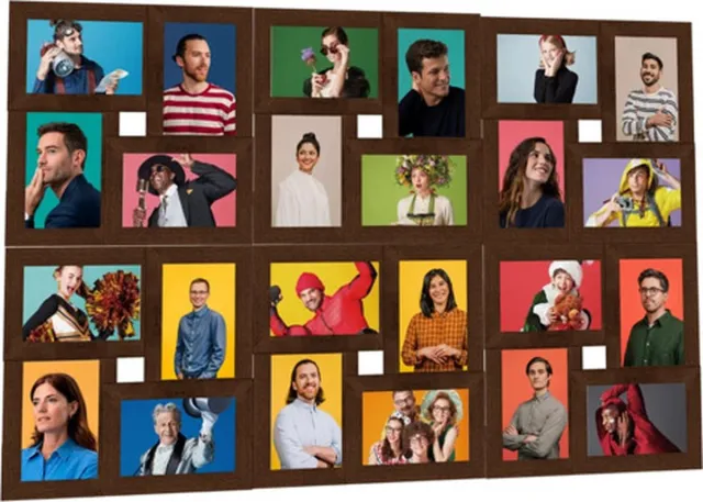 vidaXL Fotolijst - voor - 24x(10x15 - cm) - foto - MDF - donkerbruin