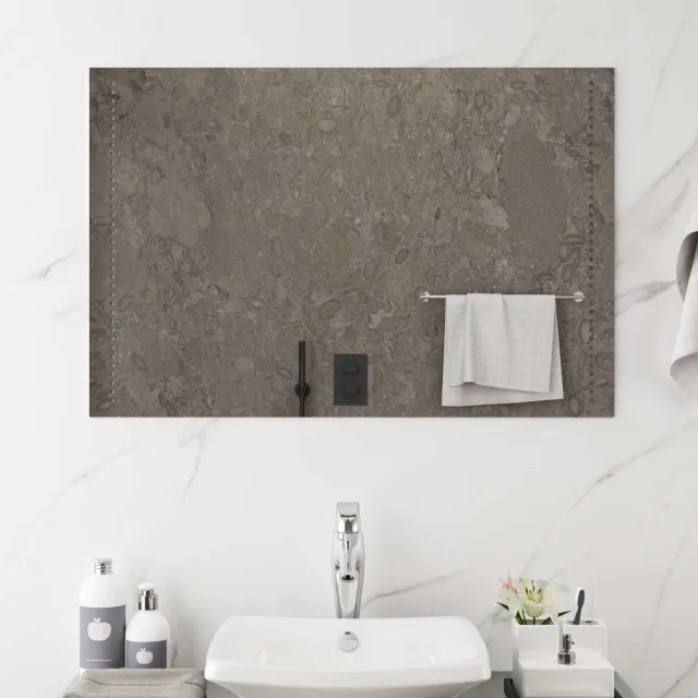 vidaXL LED Badkamer Spiegel Doorzichtig 90 x 60 cm gehard glas Transparent