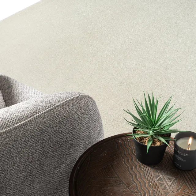Muratap Uni Effen Laagpolig Vloerkleed Modern Creme- 80x150 CM