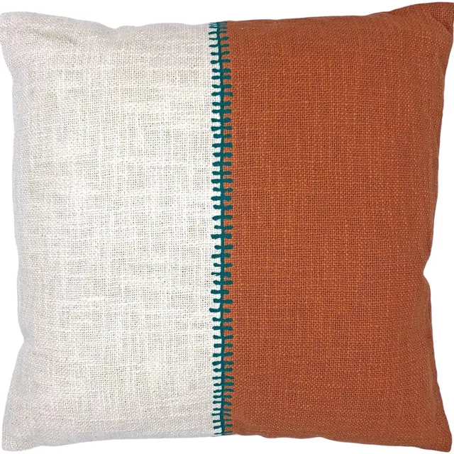 Lavandoux Sierkussen - Geweven Kussen - Beige en Terracotta - 45x45 cm