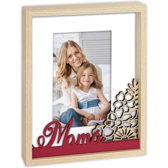 Zep Houten Fotolijst Chloe ES met tekst Mama voor foto formaat 10x15 cm - PQ224ES Bruin