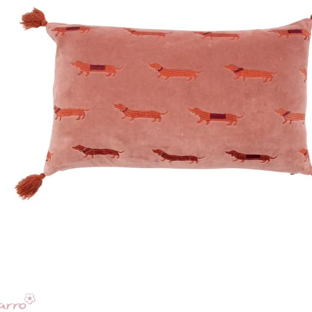 Imbarro Home & Fashion Imbarro - Noble - Sierkussen - Kussen - Teckel - Hond - Velvet -30x50cm - Luxe katoen Velvet Roze