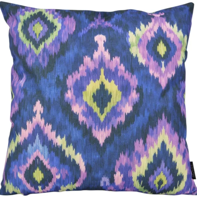 NOVÉE Ikat Indigo Kussenhoes | 45 x 45 cm | Katoen/Linnen blauw