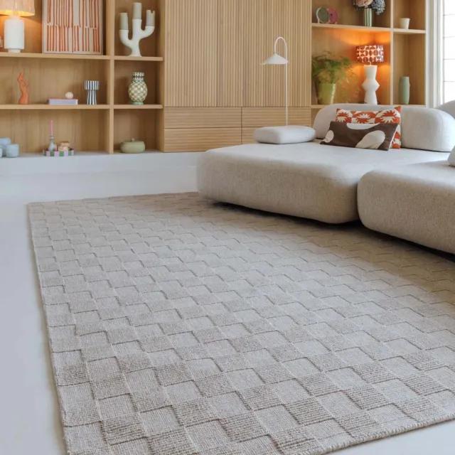Nordic Weavers Wollen vloerkleed - Tavle taupe 200x300