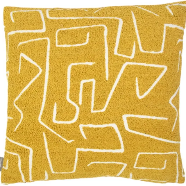 Mars & More Roy chenille jaquard kussen honing geel 45x45cm
