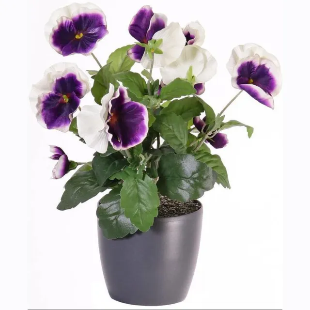 wonenencadeau.nl Viooltje, 9 bloemen (7x Ø 7cm en 2x Ø 2,5cm), 28cm paars