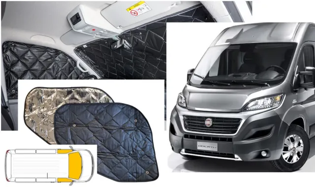 Geschikt voor Fiat Ducato Raamisolatie Fiat Ducato X290 Black Line uitvoering vanaf 2015 9 Laags Peugeot Boxer en Citroen Jumper voorzijde ramen (3 delig)