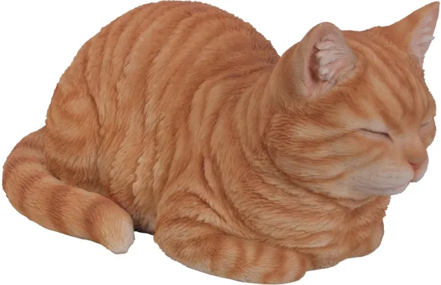 HotAnt Dromende kat 17x19x34cm - Tuinbeeld - Dierenbeeld Rood