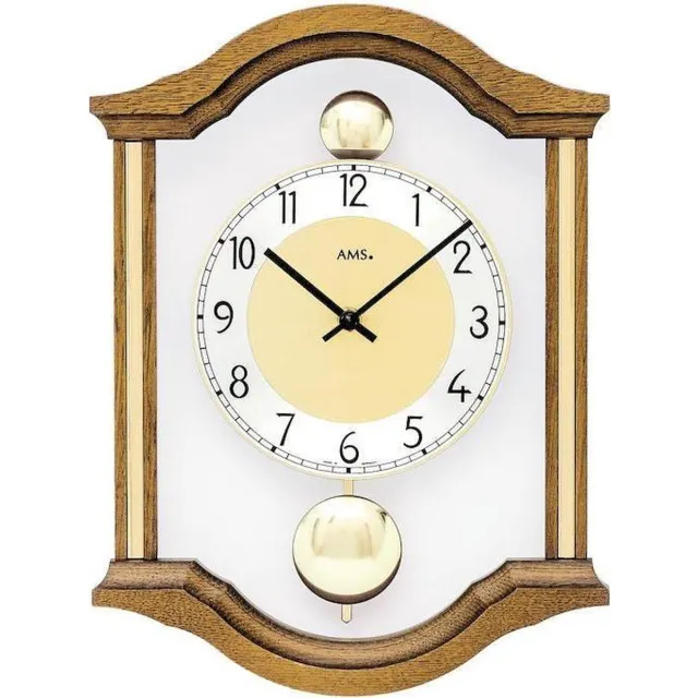 AMS Doppel-Wandklokken AMS - 7447-4 bruin