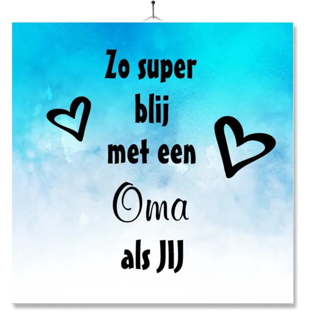 MC Living Tegel Met Opdruk | Geschenk | Kado | Zo super blij met een oma als jij Multi-Color
