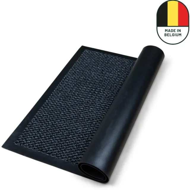 Studio M Deurmat - Deurmat Binnen - Droogloopmat - 120x180 cm - Classic - Zwart/antraciet - Schoonloopmat - Deurmat binnen antislip - Gemaakt in België
