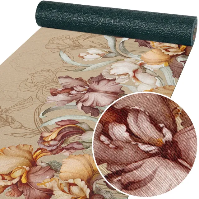 ANRO Keukenloper Tavero Irissen Beige 120x52cm – Antislip Gangloper Tapijtloper 3 mm Laagpolig