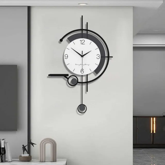 DailySupplies® Klok - Wandklok Modern - Klokken - Industrieel - Zwart en Wit