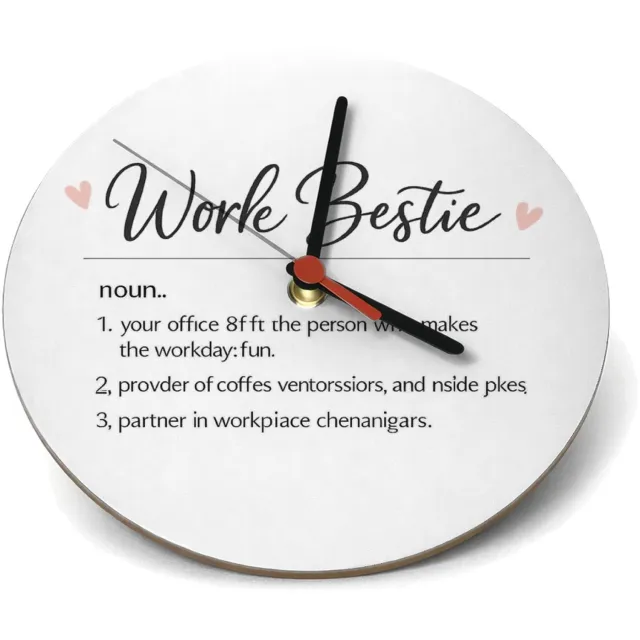 Mr Cadeautjes Klok rond Ø 19 - design Een vergelijkbare dictionary-opmaak met een warm, grappig co | cadeau Wit
