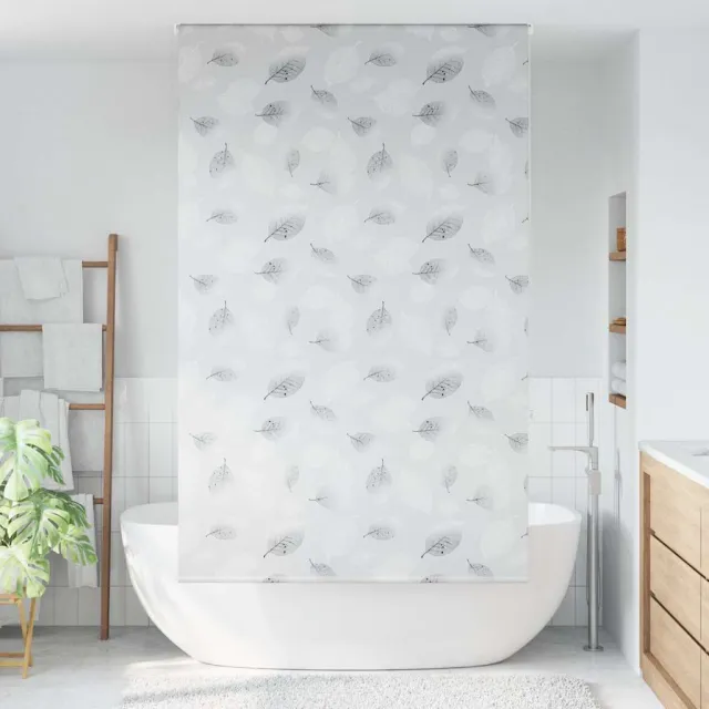 vidaXL Doucherolgordijn 130x240 cm stofbreedte 126 cm grijs