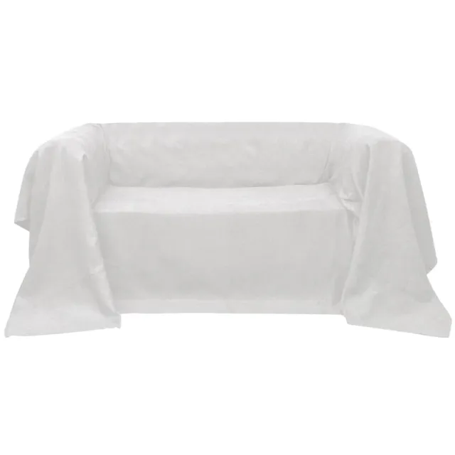 vidaXL Bankhoes microsuede crème 210 x 280 cm