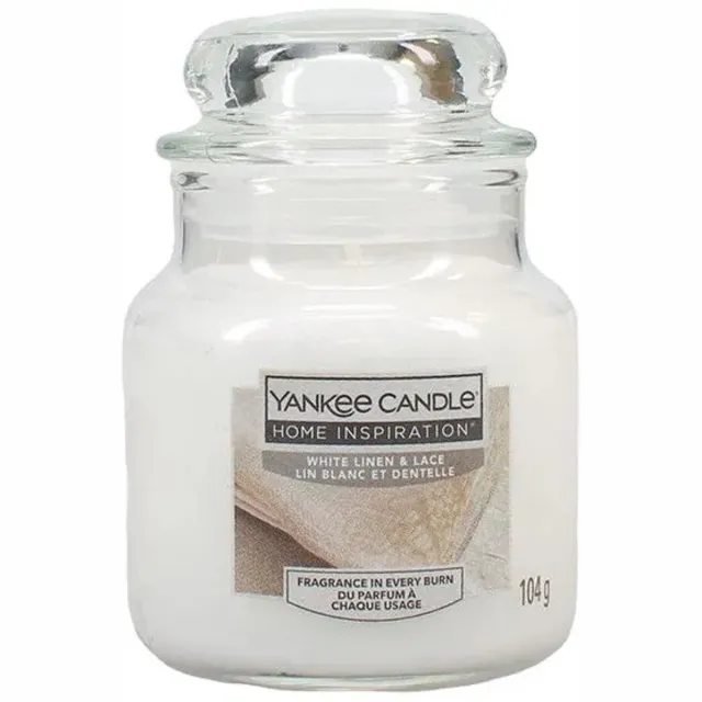 Yankee Candle HOME INSPIRATION WHITE LINEN & LACE GEURKAARS 104 GRAM Wit
