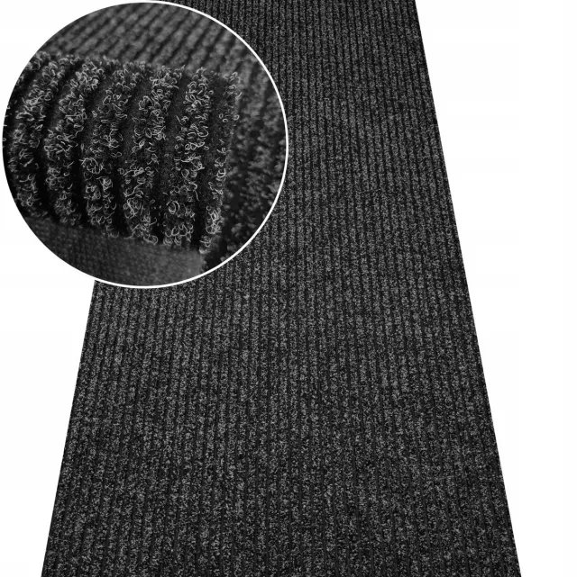 Nestor Zwarte Deurmat op Maat - 80cm Breed - Professionele Kwaliteit
