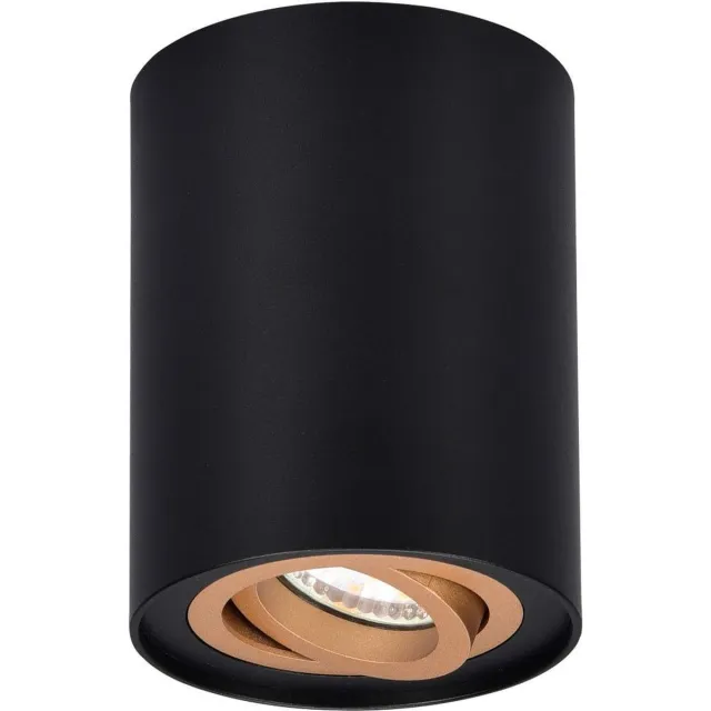 Trio COOKIE - Plafondlamp - Zwart-goud - excl. 1x GU10 4,9 W - Zwenkbaar - Plafondbevestiging