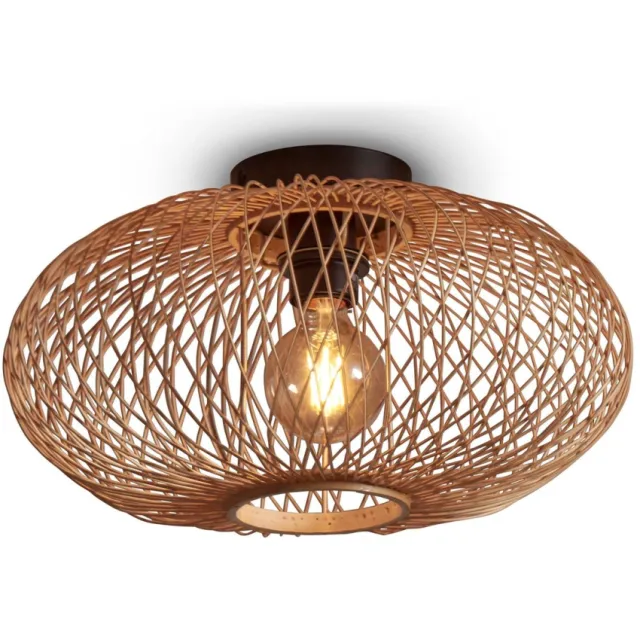Good&Mojo Plafonniere Cango bamboe ellips S/kap dia.40xh.20cm. naturel