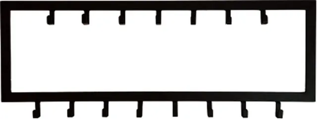 Indore Home Wandkapstok Albero - 15 haken - Zwart - 80 x 26 cm