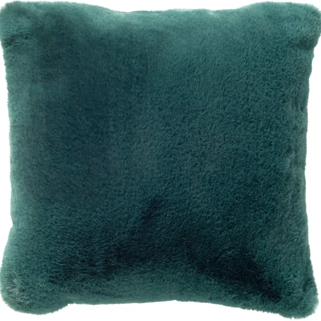 Dutch Decor ZAYA - kussenhoes 45x45 cm - bontlook - effen kleur - Bayberry - groen - met rits - zonder binnenkussen