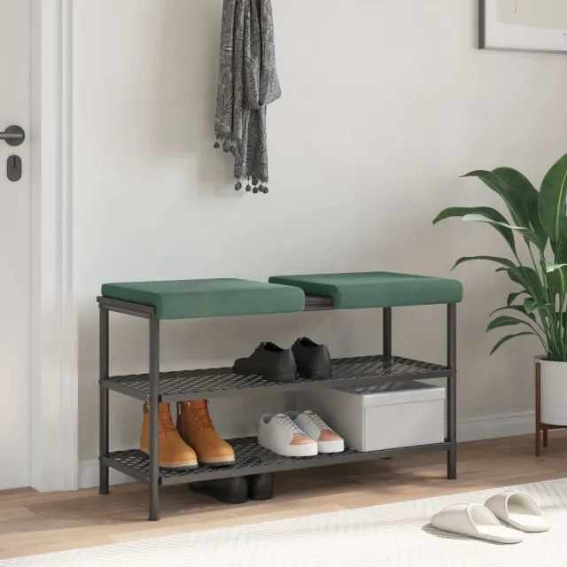 vidaXL Bankkussen 2 st fluweel Zeegroen Diepte 35 cm