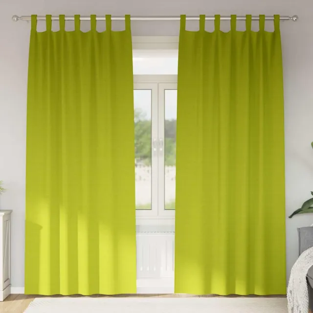 vidaXL Zwart-out Gordijnen met Ringen 2 st Groen 260 x 140 cm