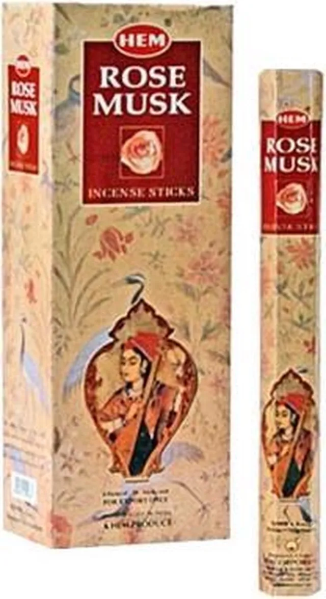 HEM Wierook - Rose Musk - Slof (6 pakjes/120 stokjes) Bruin
