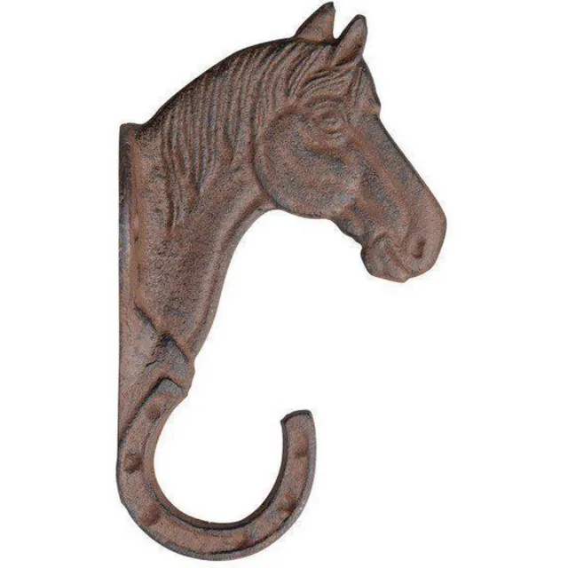 Haakje paard - set van 2 stuks - gietijzer - roestbruin - Esschert Design