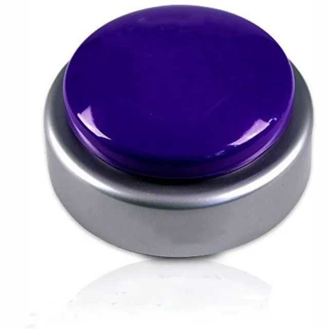 Low Vision Design Nederlandssprekende klok met grote drukknop - low vision design Grijs/blauw