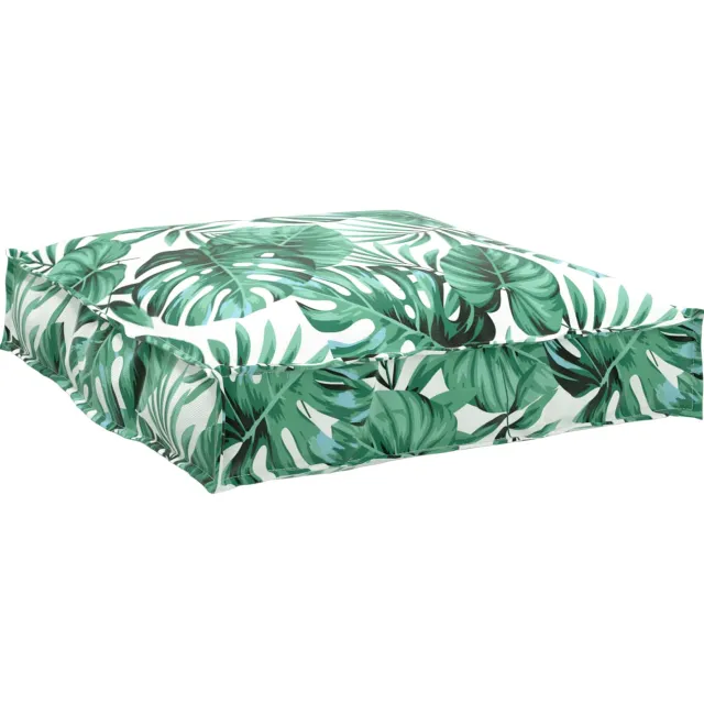 vidaXL Kussen Oxford Stof Bladpatroon 70 x 70 x 12 cm Groen