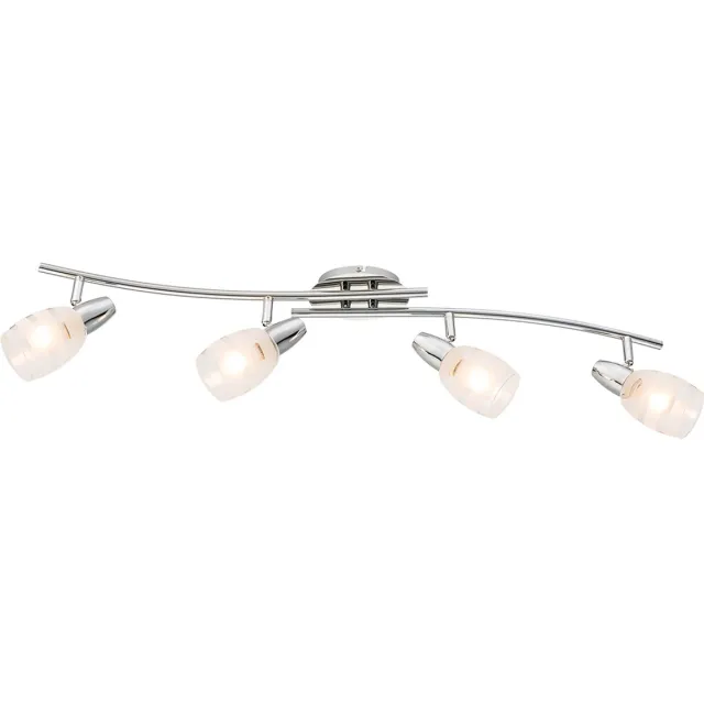 Globo Lighting Plafondlamp Plafondlamp Eetkamerlamp Zilveren spot 4-lichts B 81 cm
