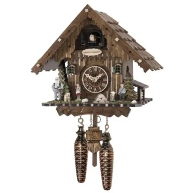 Engstler 4053_Q - Koekoeksklok - Kwarts - Notenhout - 22 cm