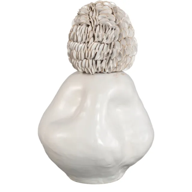 PTMD Jayse Cream Ceramic Statue Irregular Shape C Beige