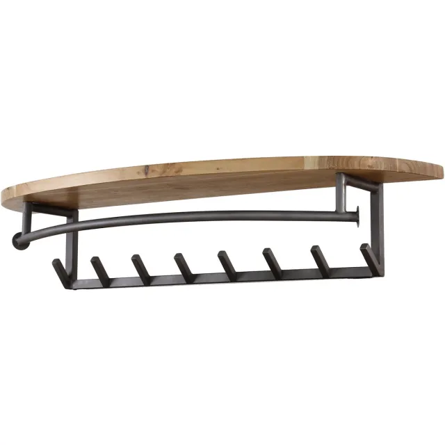 Giga Living Giga Meubel Kapstok Round - Acaciahout - 8-Haken - 100x30x20cm Naturel