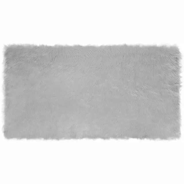 vidaXL Tapijt - van - imitatie - schapenvacht - TAFALLA - Grijs - 80 - x - 150 - cm