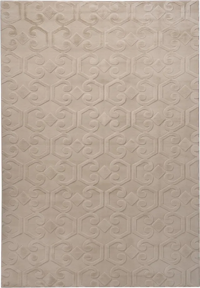 Beliani GANNETT - Vloerkleed - Beige - 160 x 230 cm - Polyester
