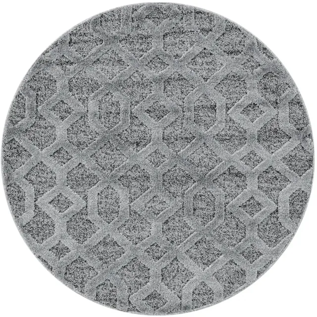Dutch XXL Rond Vloerkleed | Tapijt | Pisa | Raster | Grijs