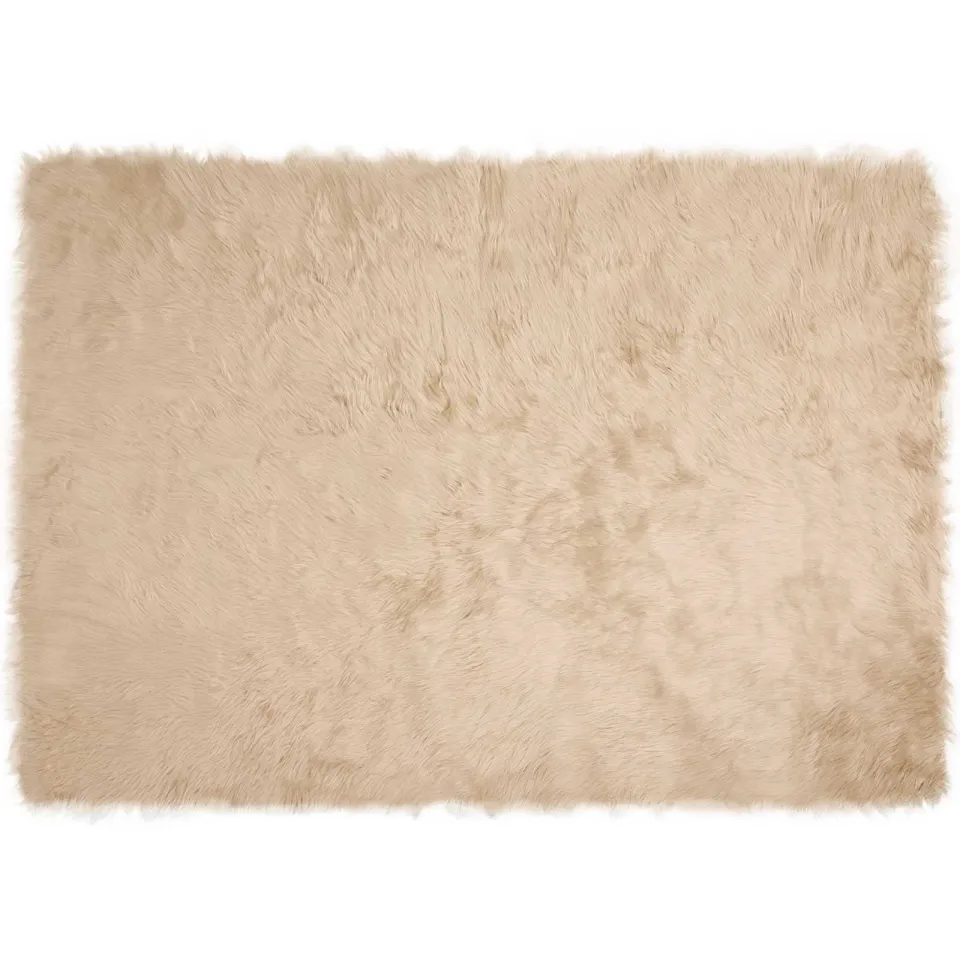 vidaXL Tapijt van imitatie TAFALLA Beige 140 x 200 cm Polyester