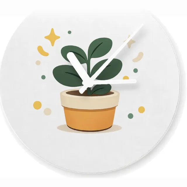 Mr Cadeautjes Glazen klok Ø 20 - design Een vrolijke bedankmok met een kleine, centraal geplaatste i | cadeau Wit