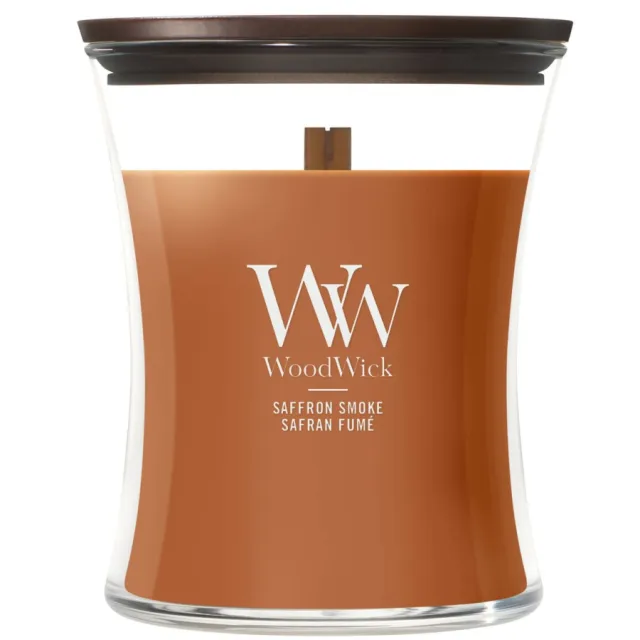 WoodWick geurkaars Saffron Smoke - Medium