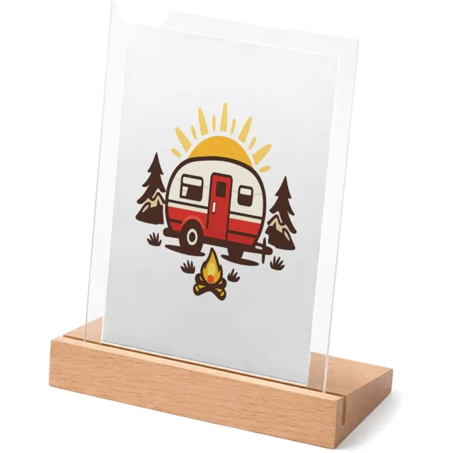 Mr Cadeautjes Glasframe met vaste tekst - design Een compacte outdoor-humor print met een andere vrijetijdssc | cadeau Wit