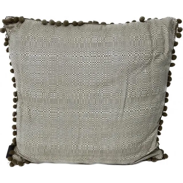 Madison sierkussen 50x50 cm Tweet taupe Groen